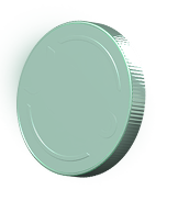 3D rendered XUSD coin viewed from the top, symbolizing digital asset representation.